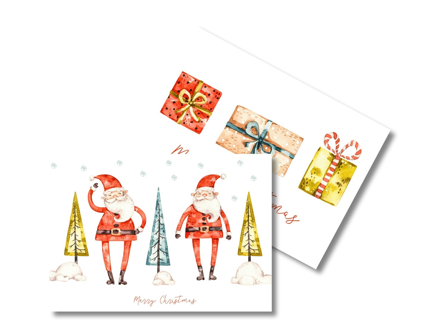Present and Santa 10 pack modern design (Free postage)