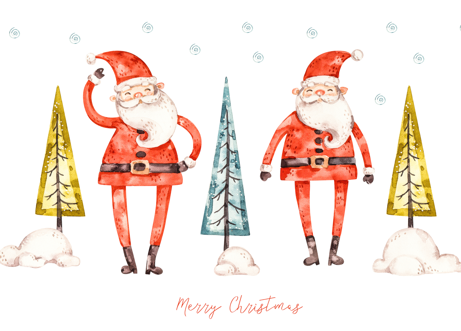Present and Santa 10 pack modern design (Free postage) - Image 3